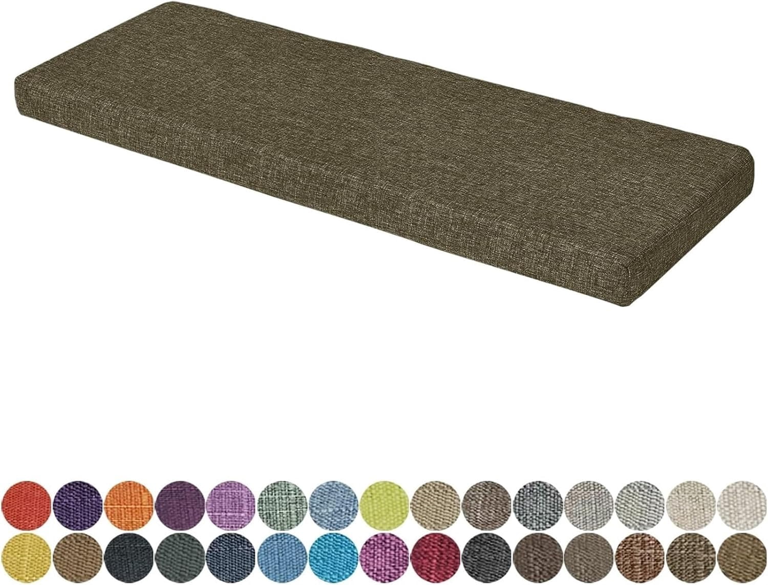 Bench Cushion - Outdoor/Indoor Patio Porch Swing Cushions, 48/40/50 x ...