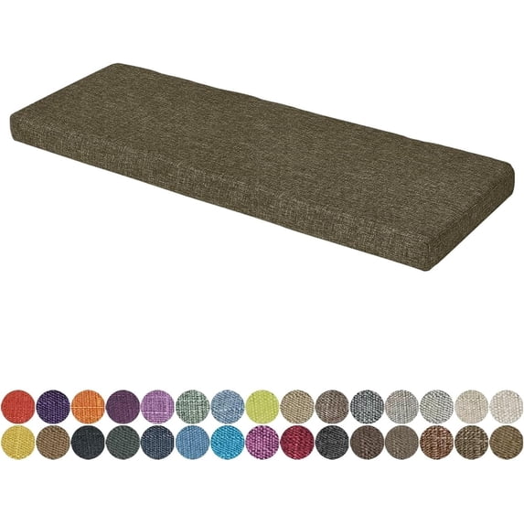 Bench Cushion - Outdoor/Indoor Patio Porch Swing Cushions, 48/40/50 x ...
