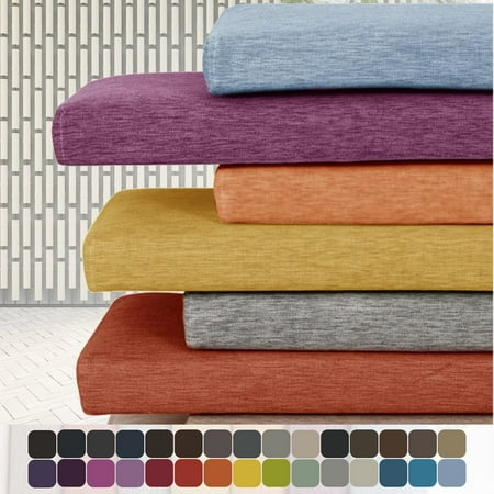 Bench Cushion Pads for Indoor/Outdoor Furniture/Window Seat Chair Sofa Couch Swing Garden 70D High-Resilience Upholstery Thickened Foam 3 Inch Thickness 2 Ties with Beige Non-slip Bottom