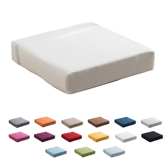 Bench Cushion Square Detachable Non-Slip Thick Seat Cushion Chair Pad Suitable For Living Room Dining Room Office Bay Window-40x40x5cm(16x16x2inch)-white