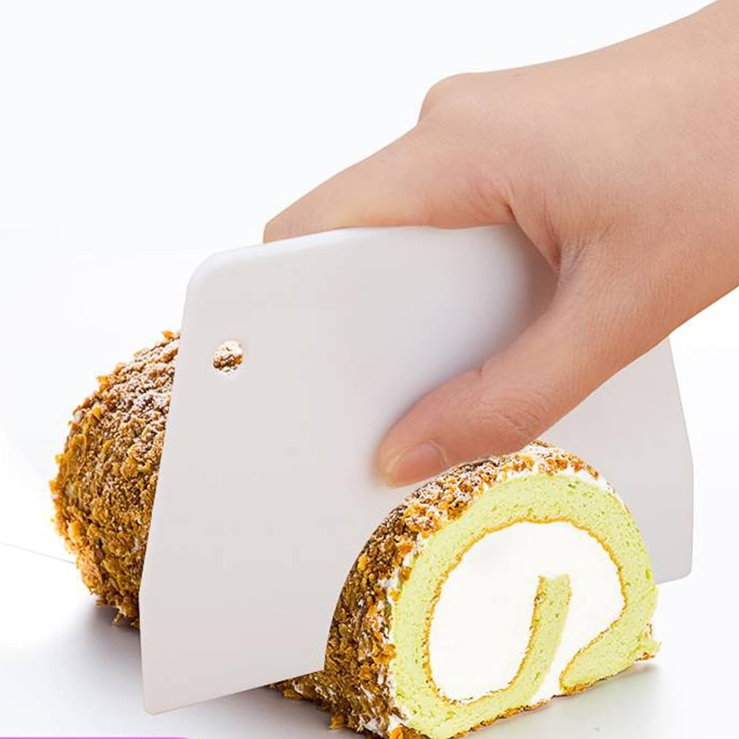 Bench Dough Scraper, Plastic Kitchen Tool for Baking, MultiPurpose