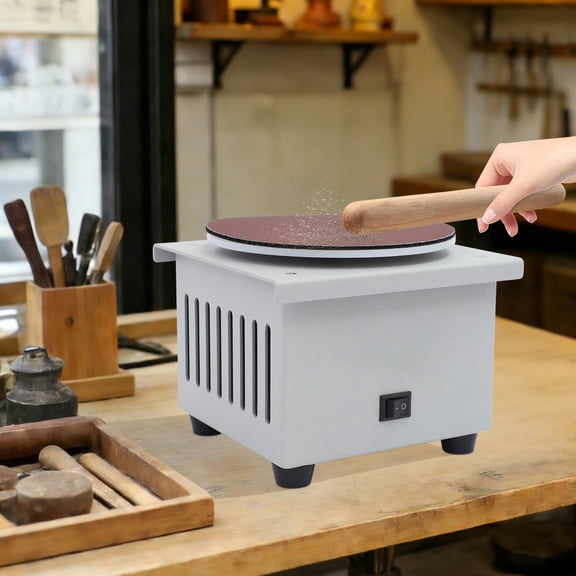 Bench Grinder, 6 Inch Flat Disc Polishing Machine, 7 Speed 3000-6000 RPM, with 20 PCS Sandpaper, for Sharpening Knife Scissor Axe, Multi-Function Grinder Polisher