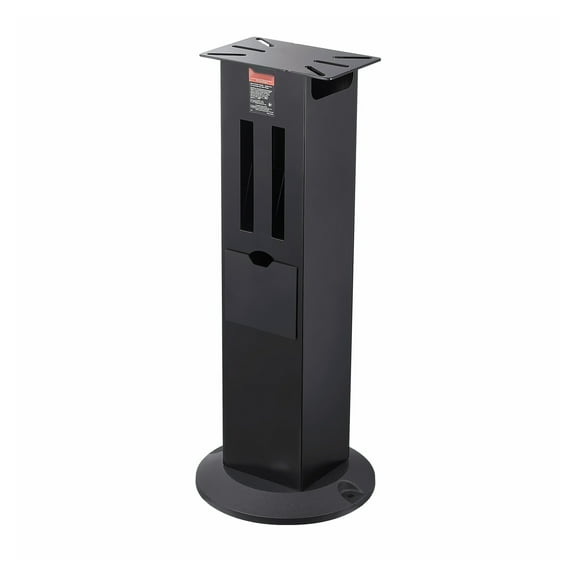 Bench Grinder Stand, Heavy Duty Floor Pedestal with Mounting Plate, Wheel Storage, Cast Iron Base, 33" Height, Compatible with Most Bench Grinders