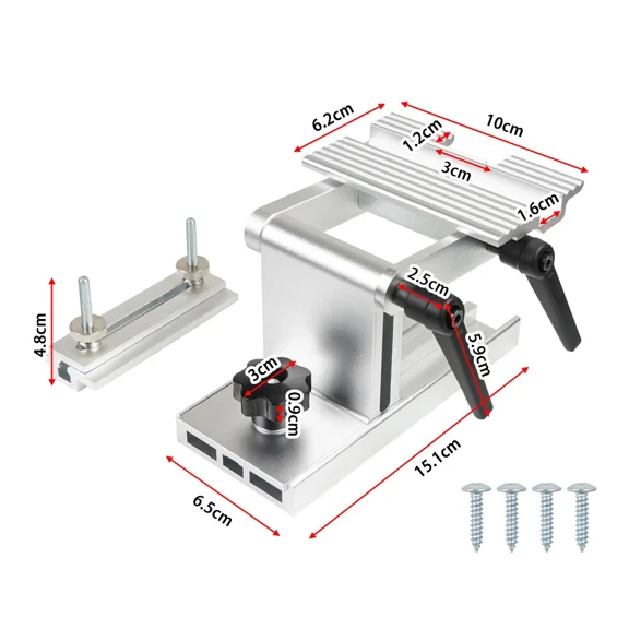 Bench Grinder Tool Rest, Adjustable Replacement Tool Rest Sharpening Jig for 6" or 8" Bench Grinder - with Flat Miter Slide for 0-2.5 inch Wide Blades and Chisels