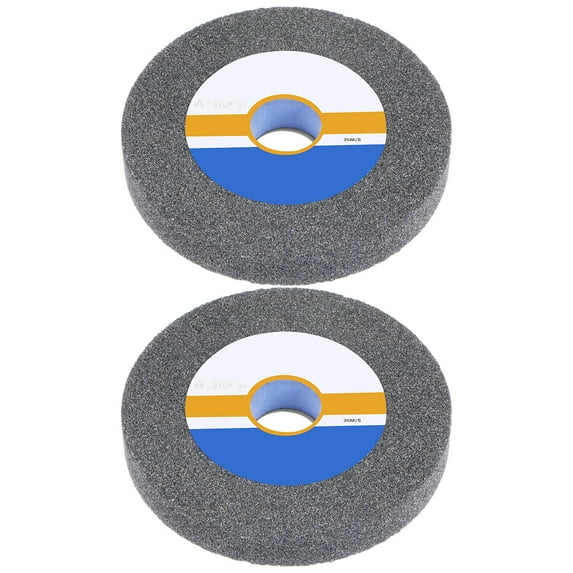Bench Grinding Wheel 6 Inch 46 Grit 0.8" Thickness 11/4 Inch Arbor, Grey, 2 Pieces