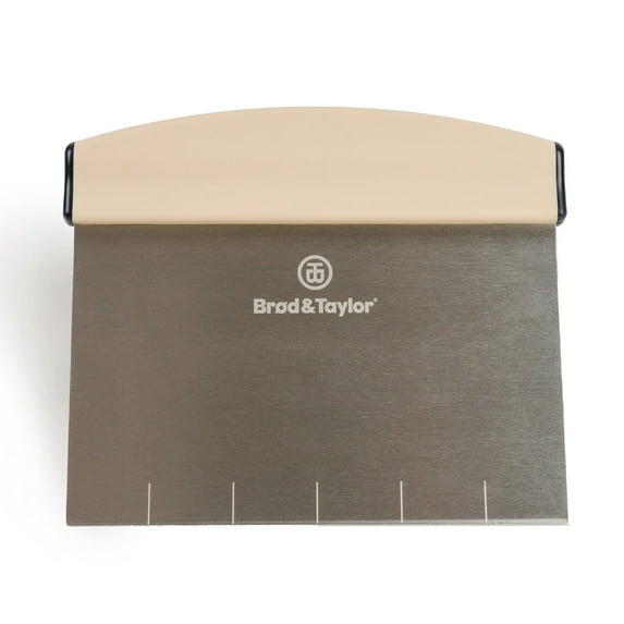 Brod & Taylor Bench Knife and Dough Scraper in Stainless Steel With an Ergonomic Silicone Handle