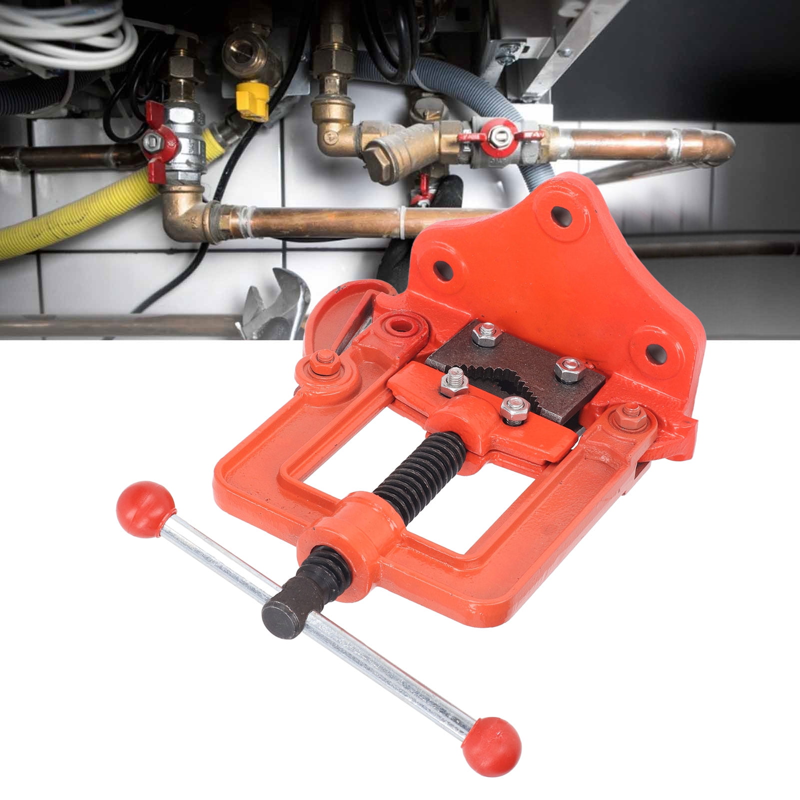 Bench Pipe Vice Threader Pipe Plumbing Vise Heavy Duty Pipe Vice Bench