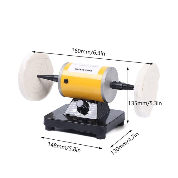 Bench Polisher with 2 Buffing Wheels, Speed Variable, Adjustable Bench Grinder Polishing & Buffing Machine