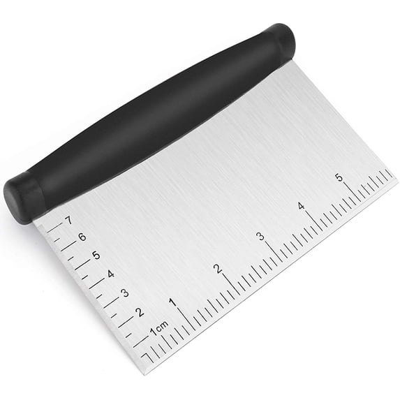 Bench Scraper & Chopper - 6 Inch Stainless Steel Dough Cutter with ...