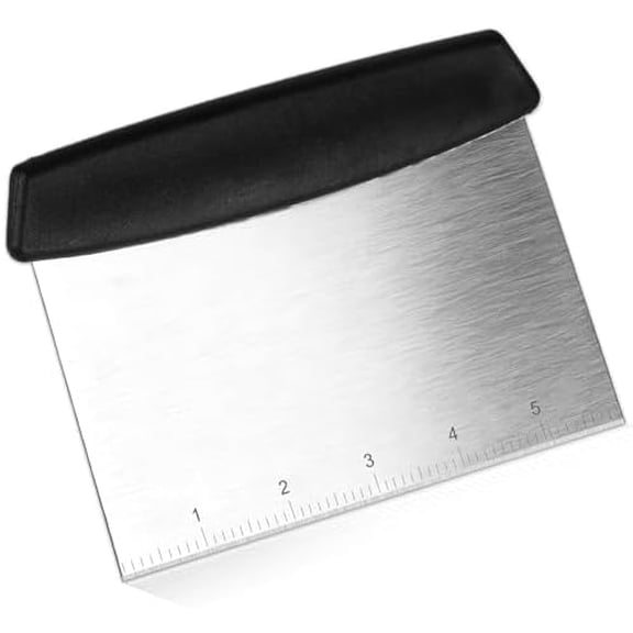 Bench Scraper,Dough Scraper,Premium Stainless Steel Dough Cutter with Measuring Scale,Multi- Purpose Food Scraper for Pastry,Cake,Pizza,Bread,Cooking