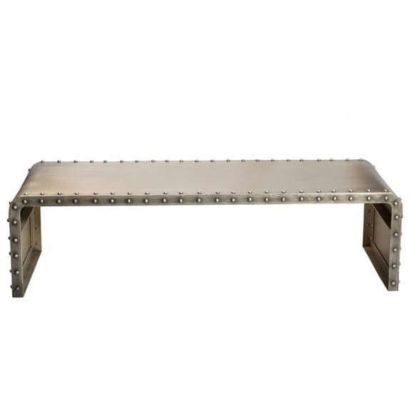Bench Shaped Metal Coffee Table, Gold