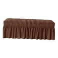 thumbnail image 1 of Bench Slipcover Dining Bench Protector Washable Removable Soft Bench Seat Protector Cover Dining Bench Cover for Dining Room Hotel Kitchen Coffee Color, 1 of 8
