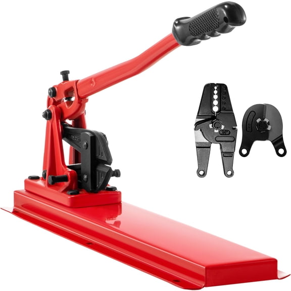 Bench Swager Tool 24" Wire Rope Swaging Tool with Crimper Cable Bolt Cutter Head Bench Crimper 1/16"-3/16" Aluminum/Copper Sleeves Bench Cable Alloy Steel Crimper Swager for1/2" Wire Rope Fe