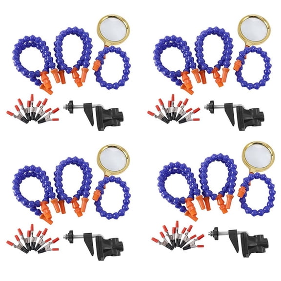 Bench Vise Table Clamp Soldering Station with 20Pc Flexible Arms Soldering Iron Holder Pcb Welding Third Hand Tool