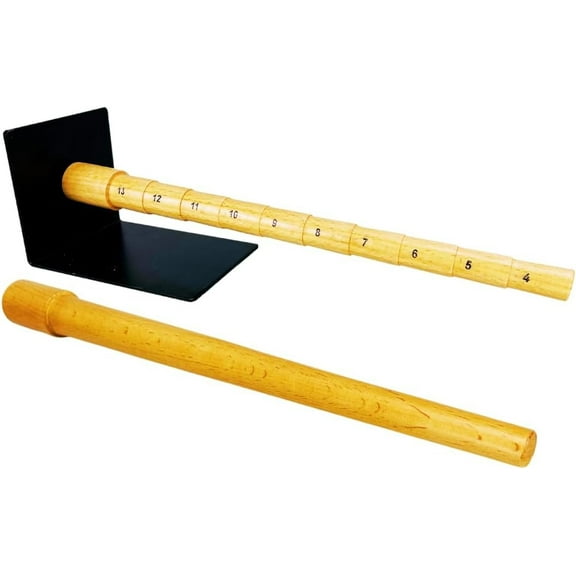 Bench Wizard 12.5" 2 Piece Wooden Mandrel and Steel Platform Set Contains 12.5" Tapered Mandrel, 12.5" Step Mandrel and 4.5" x 3.5" X 3.5" Steel Platform Great for Jewelry Making