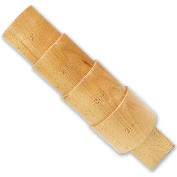 Bench Wizard 9.75" 4 Step Round Hardwood Mandrel | Step Diameters 2", 2.25", 2.5" and 2.75" Marked | Rectangular Base for Mounting | Ideal for Crafting Bracelets, Earrings, Bangles