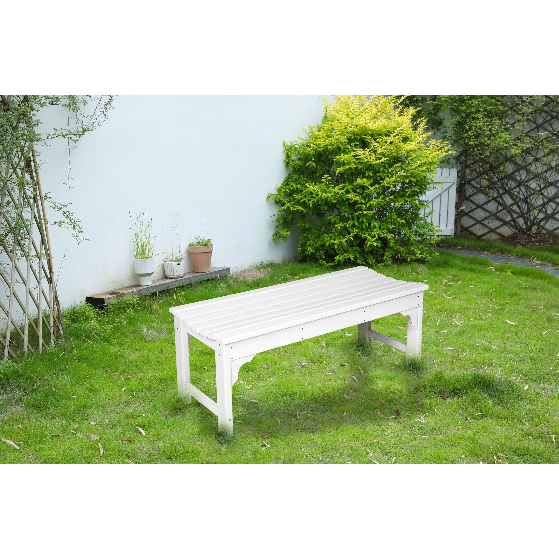 Bench With Wood-like Look - For Patio, Backyard, Balcony, Protected ...