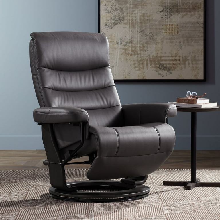 Benchmaster Peregrine Reclining Chair, Charcoal Faux Leather, Flip