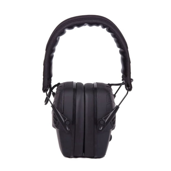 BenchMaster Rifleman TAC Electronic Hearing Protection for Shooting Range, Tactical Ear Muffs, NRR 22, Long Gun Friendly, Black