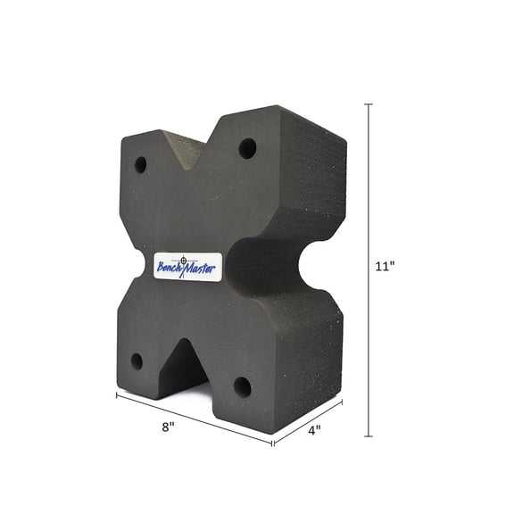 BenchMaster X-Block & X-Block XL Rifle Shooting Rest Combo – High-Density Foam Gun Rest Blocks, Adjustable Bench & Range Shooting Support