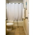 thumbnail image 1 of BenchMate Split Shower Curtain for Bath Transfer Benches Premium Hookless Quick-Attach System Helps Keep Water Off Floor, 1 of 4