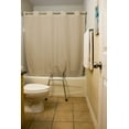 thumbnail image 1 of BenchMate Split Shower Curtain for Bath Transfer Benches Premium Hookless Quick-Attach System Helps Keep Water Off Floor, 1 of 4