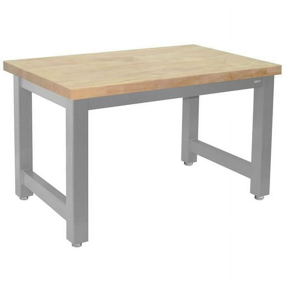 BenchPro 24 x 72 in. Harding Heavy Duty Workbenches with 1.75 in. Thick Oiled 100 Percent Solid Maple Hardwood Top, Gray