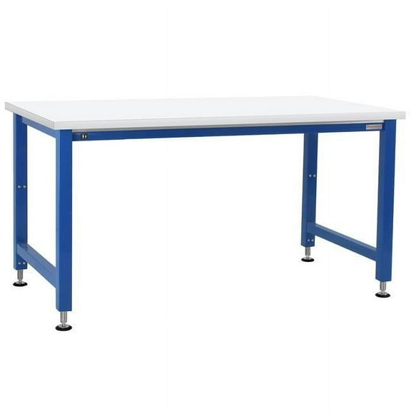 BenchPro 30 x 60 x 30-42 in. Adams Electric Lift Workbenches with Formica Laminate Top, Light Blue & White