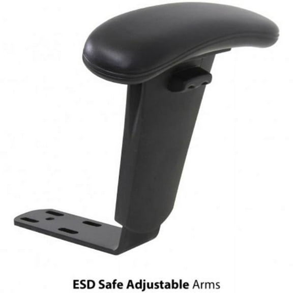 BenchPro AAD 2.5 in. ESD Safe Adjustable Chairs Arms Seating Accessories, Black