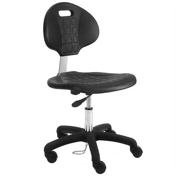 BenchPro ESD Urethane Polyurethane Stools Desk Height Chair with Nylon Base & 15 to 20 in. Height Adjustment, Black