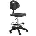 thumbnail image 1 of BenchPro  Urethane Polyurethane Stool Chair with 18 in. Adjustable Footring, Nylon Base & 17 to 25 in. Height Adjustment, Black, 1 of 1