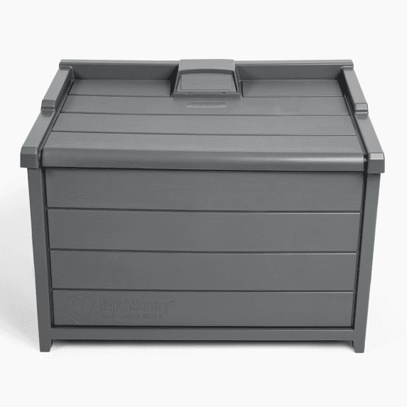 BenchSentry by Genie Package Delivery Box for Outside, Protects Packages from Theft and Damage from Weather - Slate