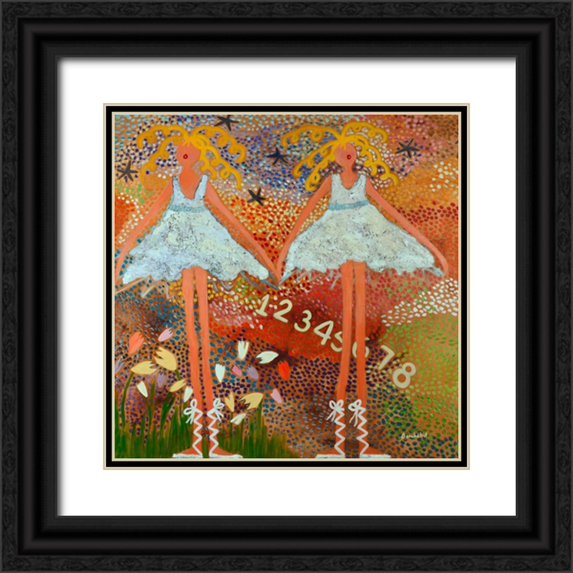 Benchetrit, Caroline 20x20 Black Ornate Wood Framed with Double Matting Museum Art Print Titled - Desert Dance