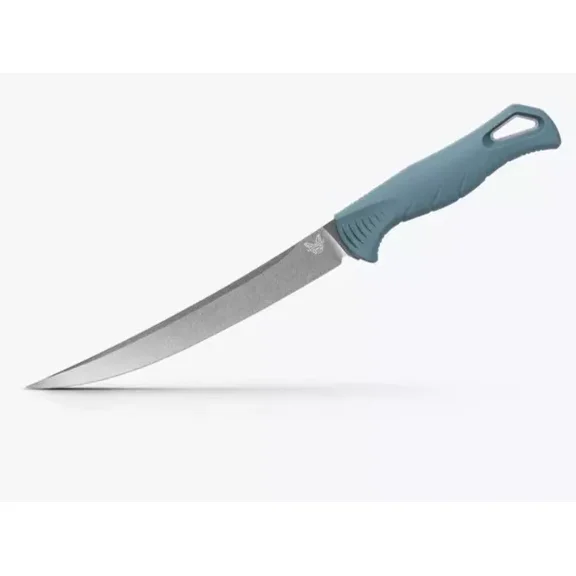Benchmade Fishcrafter Depth Blue Santoprene 7" Trailing point Fixed Blade Knife (18010)
