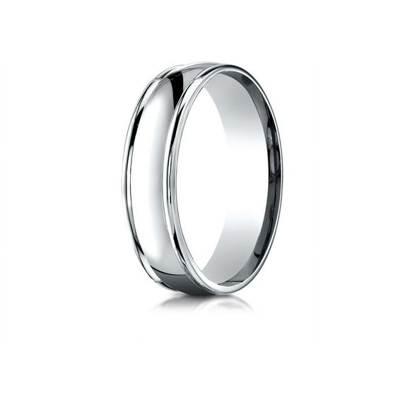 Benchmark� 10k Gold 6mm Comfort-fit High Polish Finish Round Edge Design Wedding Band Ring