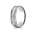 thumbnail image 1 of Benchmark� 10k Gold 7mm Comfort-fit Satin Finish Center With Milgrain Round Edge Carved Design Wedding Band Ring, 1 of 9