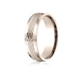 thumbnail image 1 of Benchmark� 14 Karat Rose Gold 6.5mm Comfort-fit Mesh Center Satin Finish Edge Design Wedding Band Ring, 1 of 7