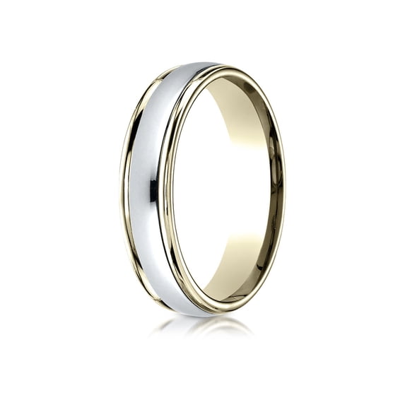 Benchmark� 14k All Gold 4mm Comfort-fit High Polished Carved Design Wedding Band Ring