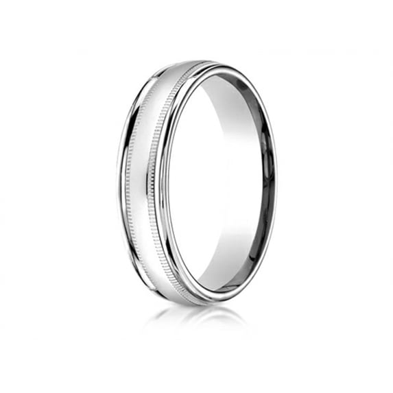 Benchmark� 14k Gold 4mm Comfort-fit High Polished Carved Design Wedding Band Ring With Milgrain