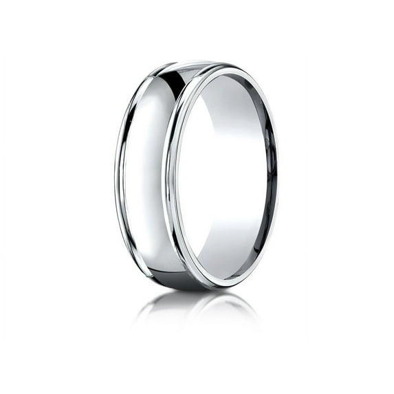 Benchmark� 14k Gold 7mm Comfort-fit High Polish Finish Round Edge Design Wedding Band Ring
