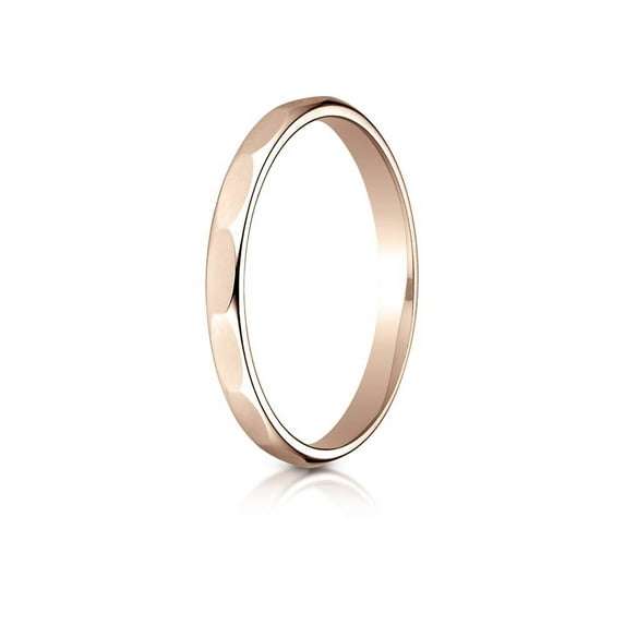 Benchmark� 14k Rose Gold 2mm High Polished Faceted Design Wedding Band Ring