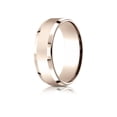thumbnail image 1 of Benchmark� 14k Rose Gold 7mm Comfort-fit High Polished Carved Design Wedding Band Ring, 1 of 7