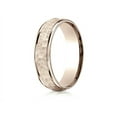 thumbnail image 1 of Benchmark� 14k Rose Gold Comfort Fit 6mm High Polish Edge Hammered Center Design Wedding Band Ring, 1 of 7