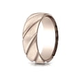 thumbnail image 1 of Benchmark� 14k Rose Gold Comfort Fit Satin Finished Swirl Pattern Design Wedding Band Ring, 1 of 7