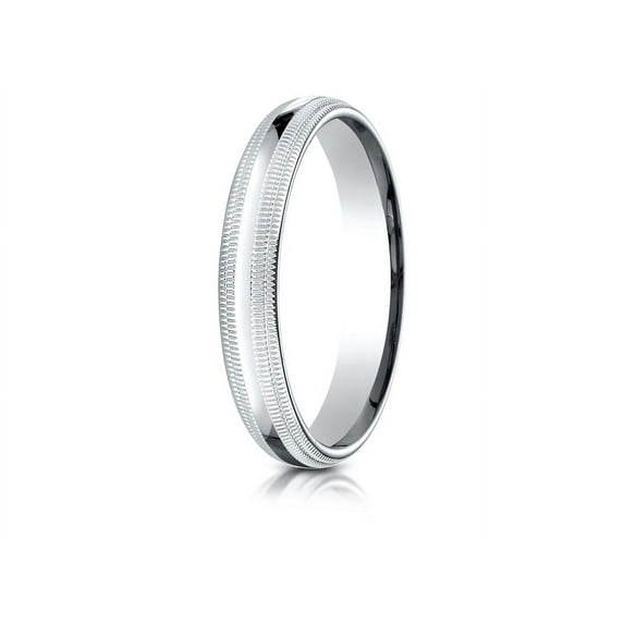 Benchmark� 18k Gold 4mm Slightly Domed Standard Comfort-fit Wedding Band / Ring With Double Milgrain