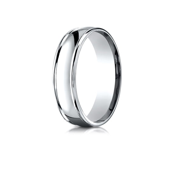 Benchmark� 18k Gold 6mm Comfort-fit High Polish Finish Round Edge Design Wedding Band Ring