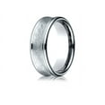 thumbnail image 1 of Benchmark� 18k Gold 7.5 Mm Comfort Fit Swirled Finish Center Round Edge Design Wedding Band Ring, 1 of 9