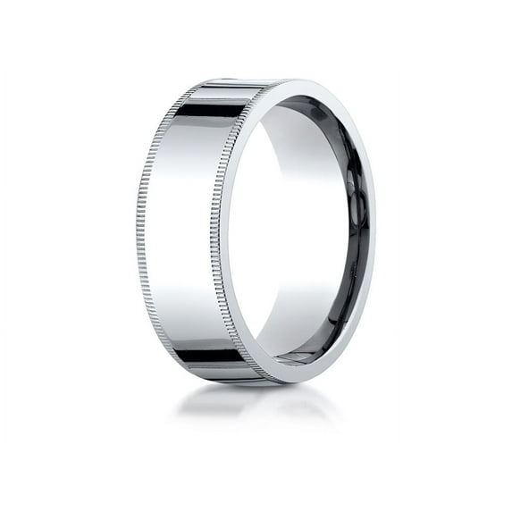 Benchmark� 18k Gold 8mm Flat Comfort-fit Wedding Band / Ring With Milgrain