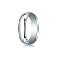 thumbnail image 1 of Benchmark� 18k White Gold 6mm Slightly Domed Standard Comfort-fit Ring With Milgrain, 1 of 9