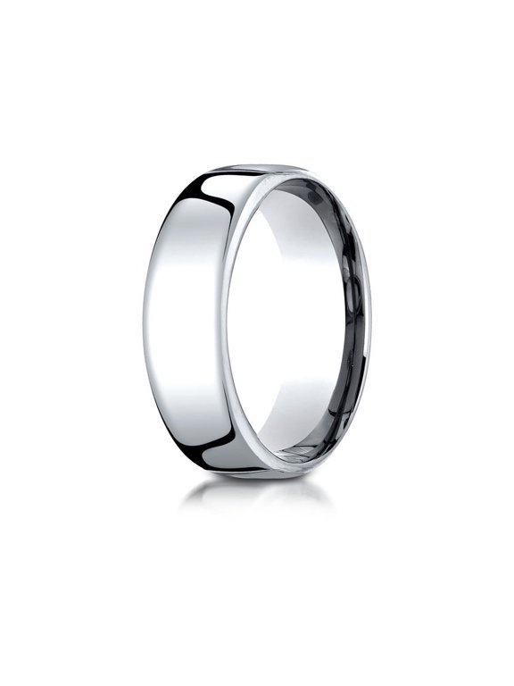 Benchmark� 18k White Gold 7.5mm European Comfort-fit Ring